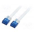 CP0138; Patch cord; U/UTP; 5e; stranded; CCA; PVC; white; 7.5m; 30AWG; LOGILINK