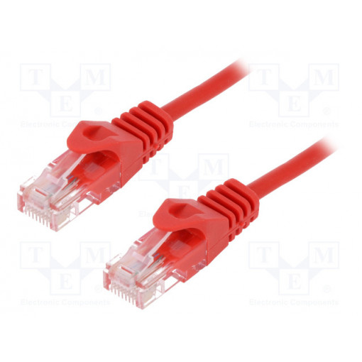 CP1044U; Patch cord; U/UTP; 5e; stranded; CCA; PVC; red; 1.5m; 26AWG; LOGILINK