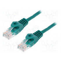 CP1045U; Patch cord; U/UTP; 5e; stranded; CCA; PVC; green; 1.5m; 26AWG; LOGILINK