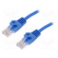 CP1046U; Patch cord; U/UTP; 5e; stranded; CCA; PVC; blue; 1.5m; 26AWG; LOGILINK