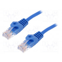 CP1046U; Patch cord; U/UTP; 5e; stranded; CCA; PVC; blue; 1.5m; 26AWG; LOGILINK