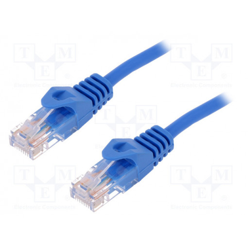 CP1046U; Patch cord; U/UTP; 5e; stranded; CCA; PVC; blue; 1.5m; 26AWG; LOGILINK