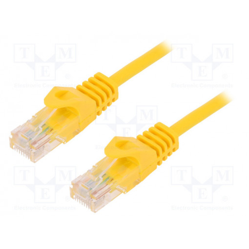CP1047U; Patch cord; U/UTP; 5e; stranded; CCA; PVC; yellow; 1.5m; 26AWG; LOGILINK