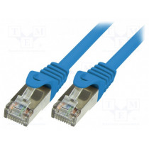 CP1056S; Patch cord; F/UTP; 5e; stranded; CCA; PVC; blue; 2m; 26AWG; LOGILINK