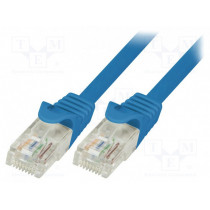 CP1056U; Patch cord; U/UTP; 5e; stranded; CCA; PVC; blue; 2m; 26AWG; LOGILINK