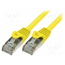 CP1057S; Patch cord; F/UTP; 5e; stranded; CCA; PVC; yellow; 2m; 26AWG; LOGILINK