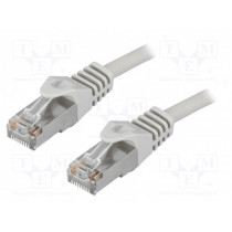 CP1062S; Patch cord; F/UTP; 5e; stranded; CCA; PVC; grey; 3m; 26AWG; LOGILINK