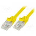 CP1067U; Patch cord; U/UTP; 5e; stranded; CCA; PVC; yellow; 3m; 26AWG; LOGILINK