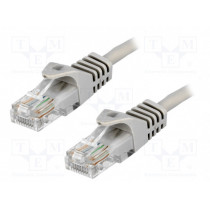 CP1072U; Patch cord; U/UTP; 5e; CCA; grey; 5m; RJ45 plug,both sides; LOGILINK
