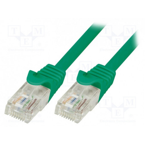 CP1075U; Patch cord; U/UTP; 5e; stranded; CCA; PVC; green; 5m; 26AWG; LOGILINK