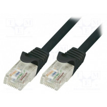 CP1083U; Patch cord; U/UTP; 5e; stranded; CCA; PVC; black; 7.5m; 26AWG; LOGILINK