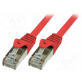 CP1084S; Patch cord; F/UTP; 5e; stranded; CCA; PVC; red; 7.5m; 26AWG; LOGILINK