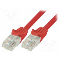 CP1084U; Patch cord; U/UTP; 5e; stranded; CCA; PVC; red; 7.5m; 26AWG; LOGILINK