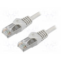 CP1092S; Patch cord; F/UTP; 5e; stranded; CCA; PVC; grey; 10m; 26AWG; LOGILINK