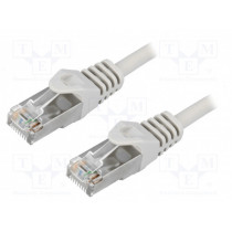 CP1092S; Patch cord; F/UTP; 5e; stranded; CCA; PVC; grey; 10m; 26AWG; LOGILINK