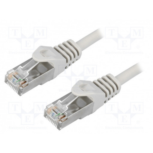 CP1092S; Patch cord; F/UTP; 5e; stranded; CCA; PVC; grey; 10m; 26AWG; LOGILINK
