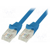 CP2026U; Patch cord; U/UTP; 6; stranded; CCA; PVC; blue; 0.5m; 24AWG; LOGILINK