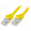 CP2027U; Patch cord; U/UTP; 6; stranded; CCA; PVC; yellow; 0.5m; 24AWG; LOGILINK