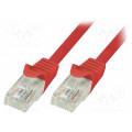 CP2034U; Patch cord; U/UTP; 6; stranded; CCA; PVC; red; 1m; 24AWG; LOGILINK
