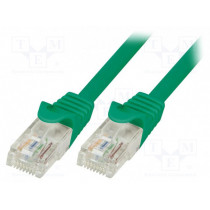 CP2035U; Patch cord; U/UTP; 6; stranded; CCA; PVC; green; 1m; 24AWG; LOGILINK