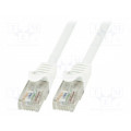 CP2041U; Patch cord; U/UTP; 6; stranded; CCA; PVC; white; 1.5m; 24AWG; LOGILINK