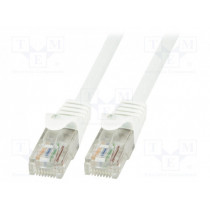 CP2041U; Patch cord; U/UTP; 6; stranded; CCA; PVC; white; 1.5m; 24AWG; LOGILINK