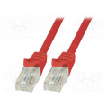 CP2044U; Patch cord; U/UTP; 6; stranded; CCA; PVC; red; 1.5m; 24AWG; LOGILINK