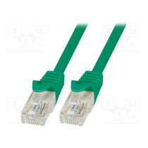 CP2045U; Patch cord; U/UTP; 6; stranded; CCA; PVC; green; 1.5m; 24AWG; LOGILINK
