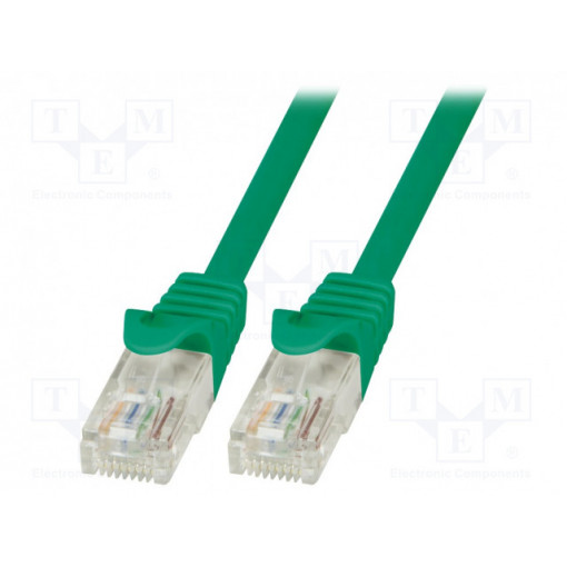 CP2045U; Patch cord; U/UTP; 6; stranded; CCA; PVC; green; 1.5m; 24AWG; LOGILINK