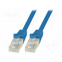 CP2046U; Patch cord; U/UTP; 6; stranded; CCA; PVC; blue; 1.5m; 24AWG; LOGILINK