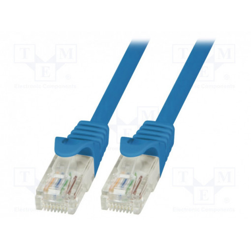 CP2046U; Patch cord; U/UTP; 6; stranded; CCA; PVC; blue; 1.5m; 24AWG; LOGILINK