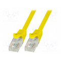 CP2047U; Patch cord; U/UTP; 6; stranded; CCA; PVC; yellow; 1.5m; 24AWG; LOGILINK