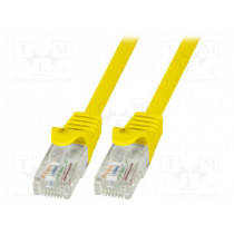 CP2047U; Patch cord; U/UTP; 6; stranded; CCA; PVC; yellow; 1.5m; 24AWG; LOGILINK
