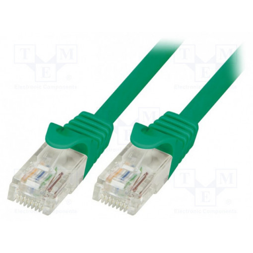 CP2055U; Patch cord; U/UTP; 6; stranded; CCA; PVC; green; 2m; 24AWG; LOGILINK
