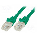 CP2075U; Patch cord; U/UTP; 6; stranded; CCA; PVC; green; 5m; 24AWG; LOGILINK