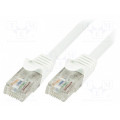 CP2091U; Patch cord; U/UTP; 6; stranded; CCA; PVC; white; 10m; 24AWG; LOGILINK