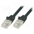 CP2093U; Patch cord; U/UTP; 6; stranded; CCA; PVC; black; 10m; 24AWG; LOGILINK
