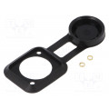 CP299802; Socket gasket with dust cap; black; Case: XLR standard; 19x24mm; CLIFF CP299802; Socket gasket with dust cap; black; Case: XLR standard; 19x24mm; CLIFF