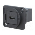 CP30201; Coupler; both sides,USB C socket; FT; USB-C; plastic; 19x24mm; CLIFF CP30201; Coupler; both sides,USB C socket; FT; USB-C; plastic; 19x24mm; CLIFF