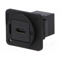 CP30201X; Coupler; both sides,USB C socket; FT; USB-C; plastic; 19x24mm; CLIFF
