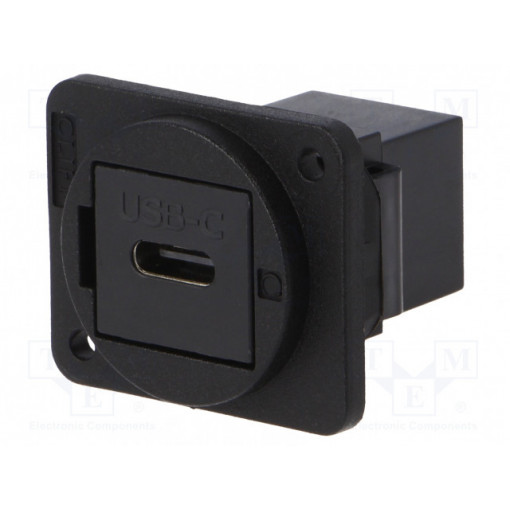 CP30201X; Coupler; both sides,USB C socket; FT; USB-C; plastic; 19x24mm; CLIFF