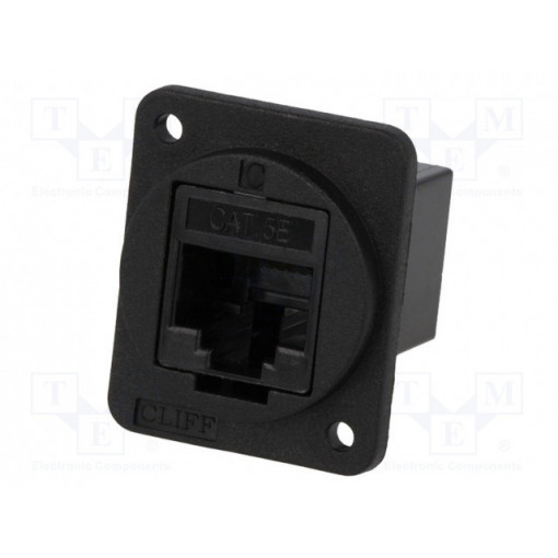 CP30220X; Coupler; FT; Cat: 5e; Layout: 8p8c; RJ45 socket,both sides; 19x24mm; CLIFF