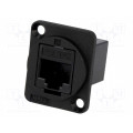 CP30222; Coupler; FT; Cat: 6; Layout: 8p8c; RJ45 socket,both sides; 19x24mm; CLIFF