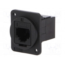 CP30223X; Coupler; FT; Cat: 3; Layout: 6p4c; RJ11 socket,both sides; 19x24mm; CLIFF