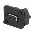 CP30229BM; Transition: D-Sub coupler; D-Sub 15pin HD socket x2,both sides; CLIFF CP30229BM; Transition: D-Sub coupler; D-Sub 15pin HD socket x2,both sides; CLIFF