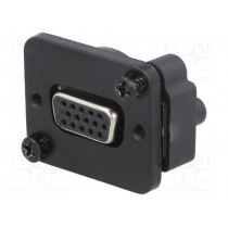 CP30229BM; Transition: D-Sub coupler; D-Sub 15pin HD socket x2,both sides; CLIFF CP30229BM; Transition: D-Sub coupler; D-Sub 15pin HD socket x2,both sides; CLIFF