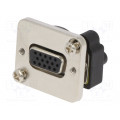 CP30229M; Transition: D-Sub coupler; D-Sub 15pin HD socket x2,both sides; CLIFF CP30229M; Transition: D-Sub coupler; D-Sub 15pin HD socket x2,both sides; CLIFF