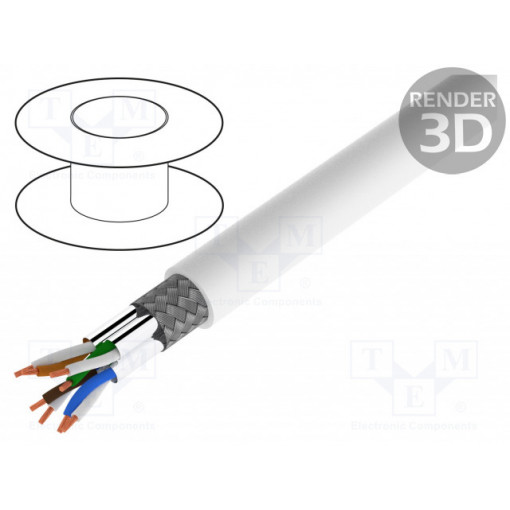 CPV0041; Wire; S/FTP; 7; industrial Ethernet; stranded; Cu; LSZH; white; 100m; LOGILINK