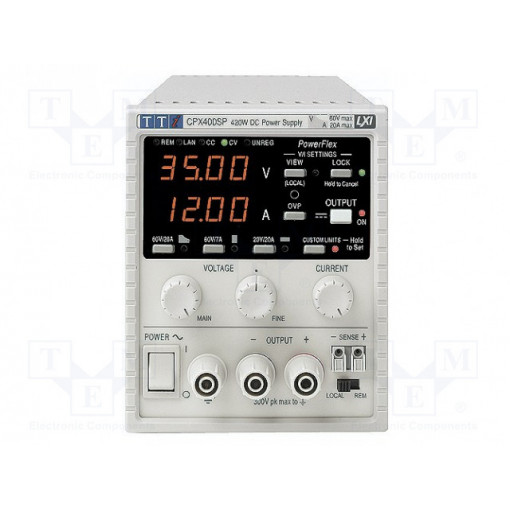 ; Power supply: laboratory; Channels: 1; 0÷60VDC; 0÷20A; Plug: EU,UK; AIM-TTI ; Power supply: laboratory; Channels: 1; 0÷60VDC; 0÷20A; Plug: EU,UK; AIM-TTI