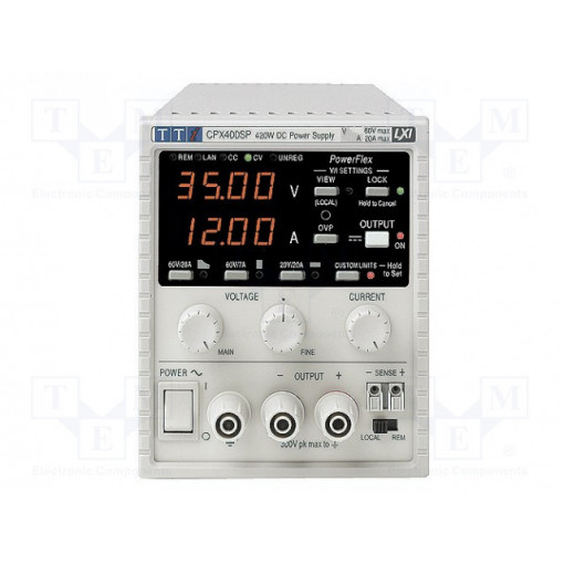 ; Power supply: programmable laboratory; Channels: 1; 0÷60VDC; 10mV; AIM-TTI ; Power supply: programmable laboratory; Channels: 1; 0÷60VDC; 10mV; AIM-TTI